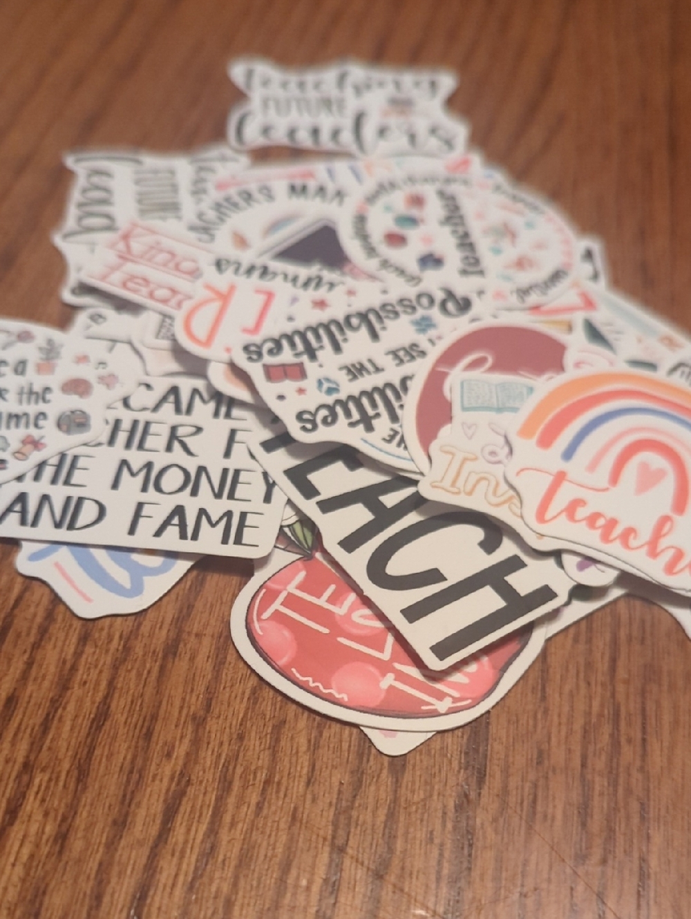 Vinyl 'Teacher' Stickers